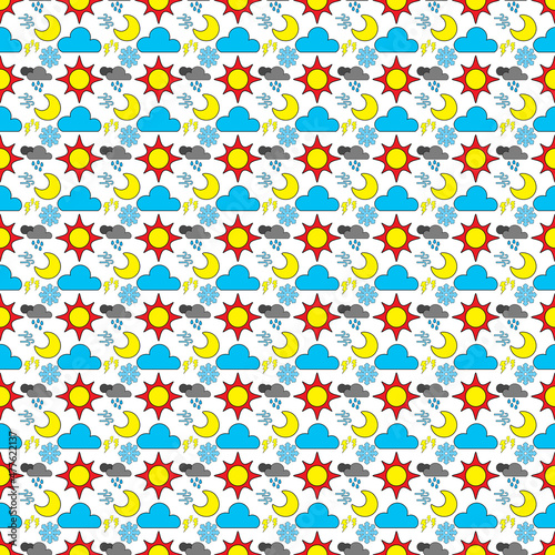 Seamless weather concept pattern background