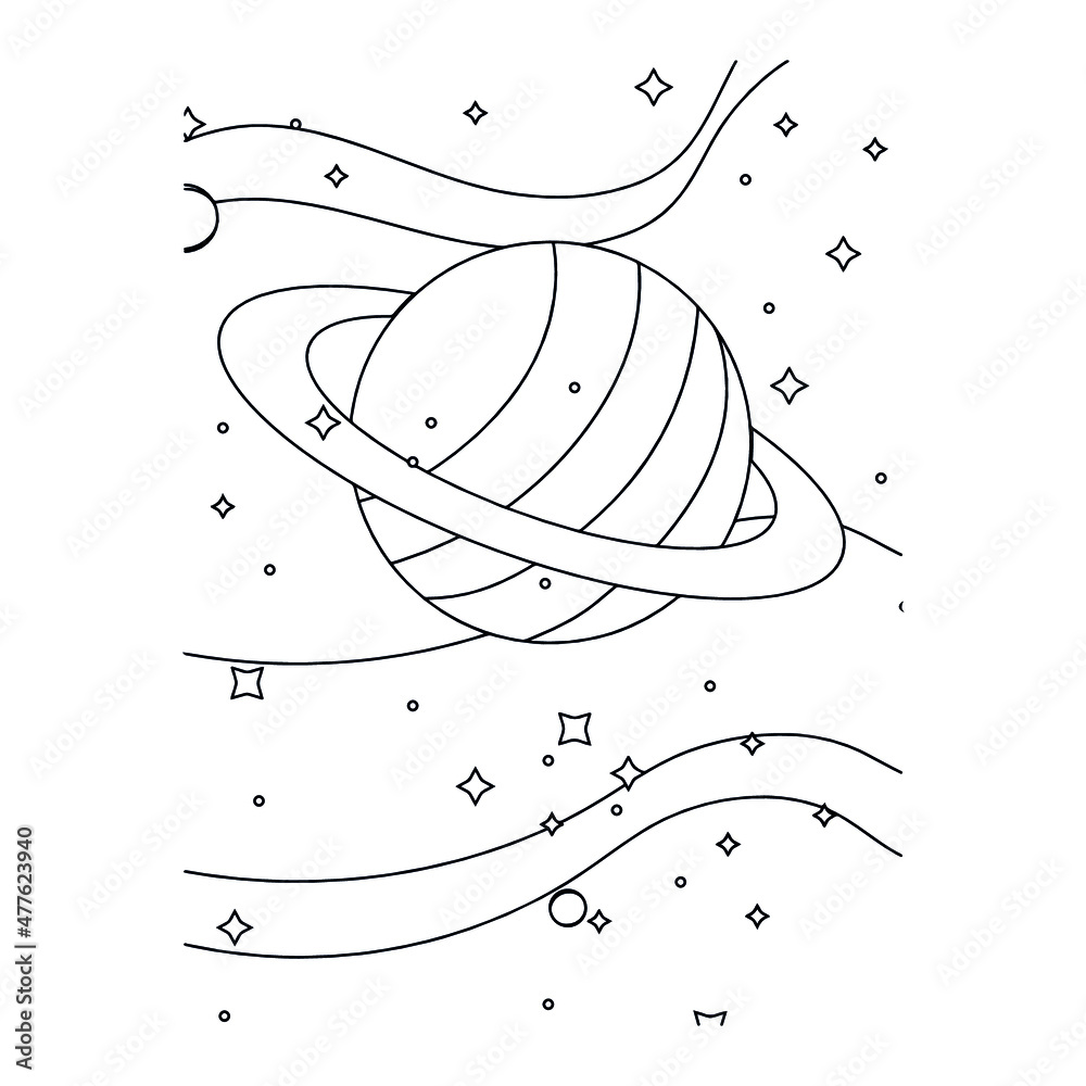 Space Vector Art Rocket Planet Spaceship Kids Coloring And Activity Space vector art rocket planet spaceship kids coloring and activity