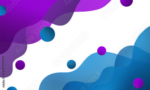 fluid abstract copy space in purple and blue. wavy background elements. abstract paint splashed, ink drops illustration for posters, banners, etc.