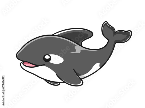 Fototapeta Naklejka Na Ścianę i Meble -  Orca killer whale cartoon illustration