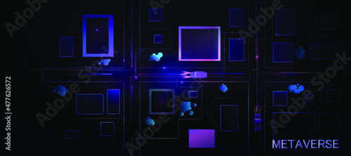 this is metaverse and futuristic technology and Augmented reality , Virtual reality and earth ,text metaverse and fixed reality 