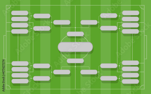 Football banner. Soccer tournament bracket. Soccer match or soccer tournament. Cup of championship. Vector stock.