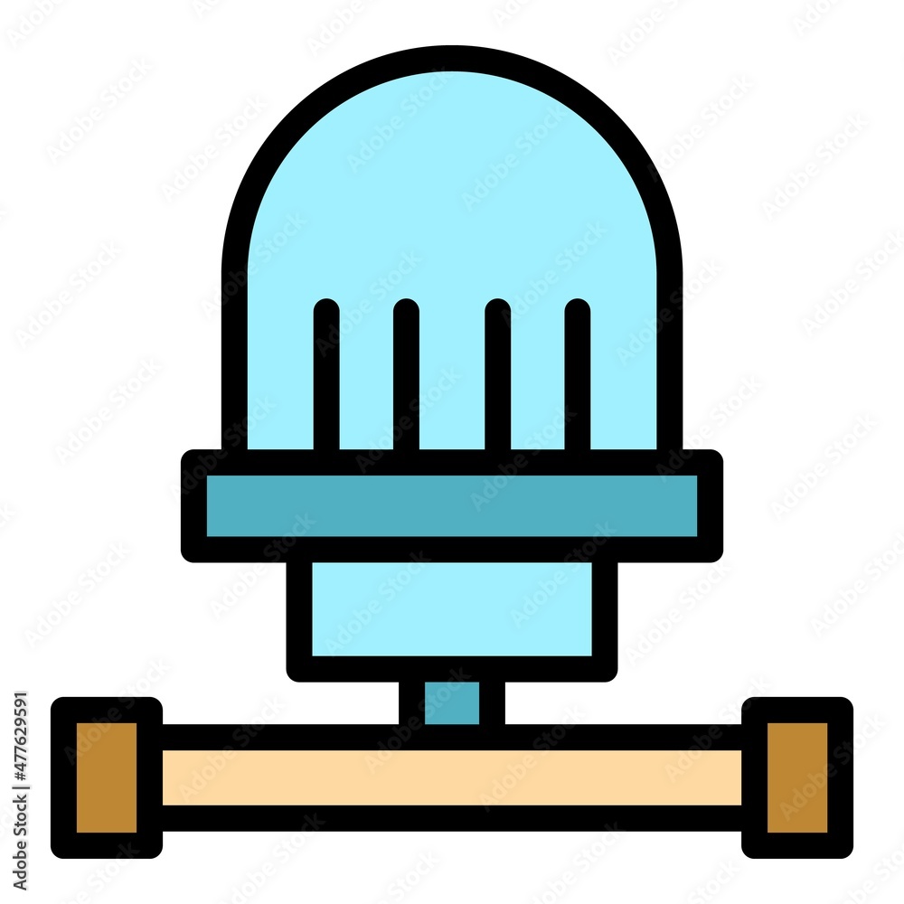 Water electric pump icon. Outline water electric pump vector icon color flat isolated