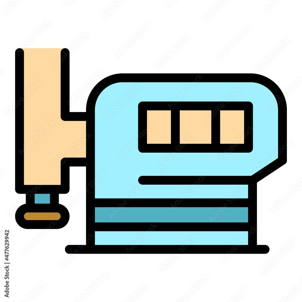 Booster pump icon. Outline booster pump vector icon color flat isolated Booster pump icon. Outline booster pump vector icon color flat isolated