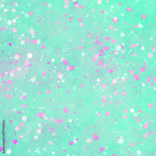 pink background with stars snowy day