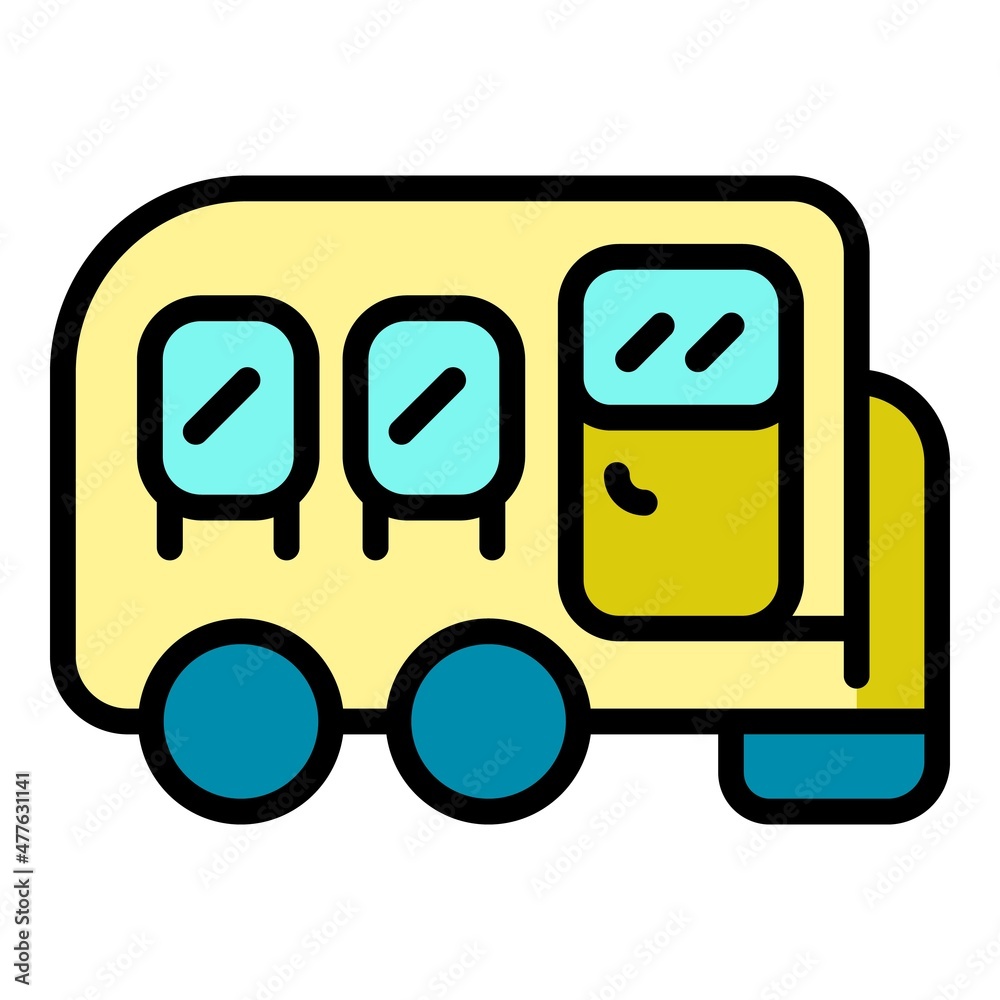 Auto camping icon. Outline auto camping vector icon color flat isolated Auto camping icon. Outline auto camping vector icon color flat isolated