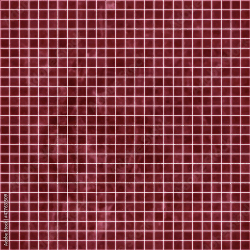 Red mosaic tile geometric square pattern