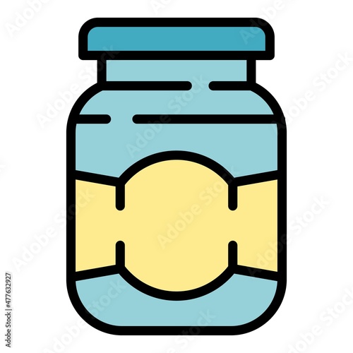 Chocolate paste gastronomy icon. Outline chocolate paste gastronomy vector icon color flat isolated