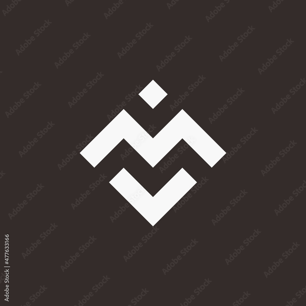 M Letter initial Elegant Luxury Line Logo design Ornament M Letter initial Elegant Luxury Line Logo design Ornament