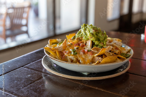 Chicken Nachos with Cheese ...