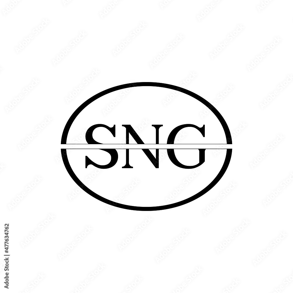 SNG letter logo design with white background in illustrator, vector logo modern alphabet font overlap style. calligraphy designs for logo, Poster, Invitation, etc.
