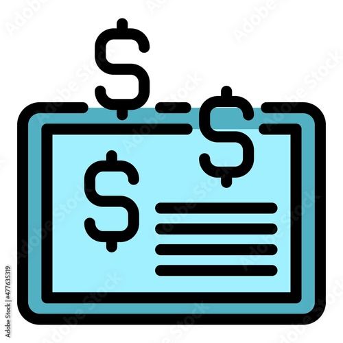 Traffic monetization icon. Outline traffic monetization vector icon color flat isolated
