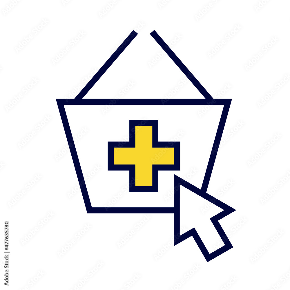 Obraz premium Premium vector icon with hand cursor.