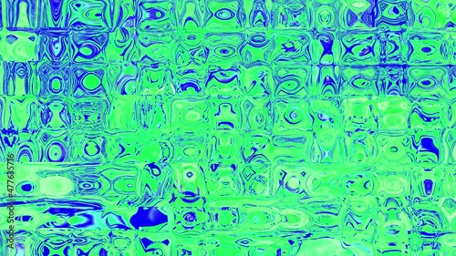 4k background video of everchanging molten liquid glass tiles in vivid colors
