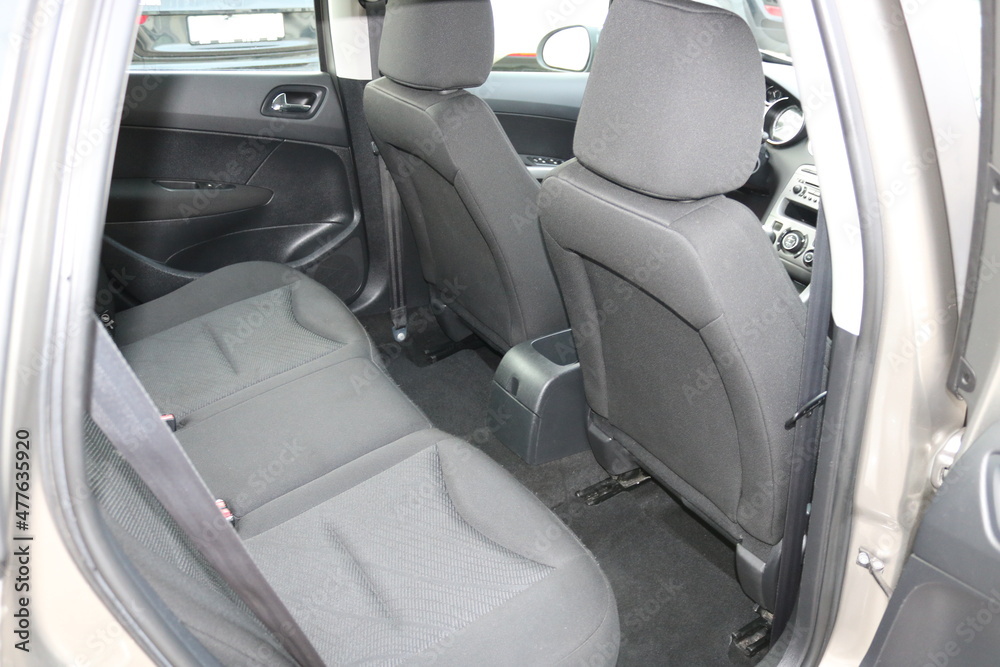 Rear seats of car interior. Rear seats of car interior.