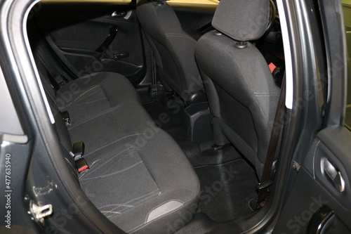 Rear seats of car interior. © Ustun