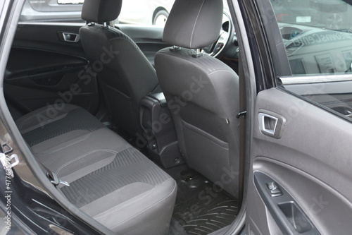 Rear seats of car interior. © Ustun