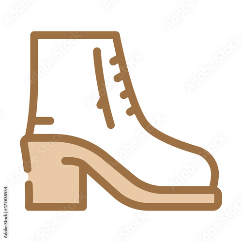 shoe woman color icon vector. shoe woman sign. isolated symbol illustration