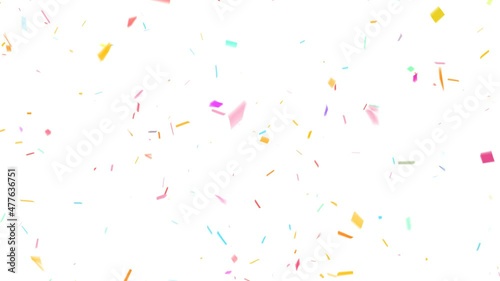 Falling Confetti Particles with Loop Animation Alpha Matte Channel.