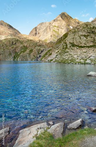 Blue lake in the pyrenees
