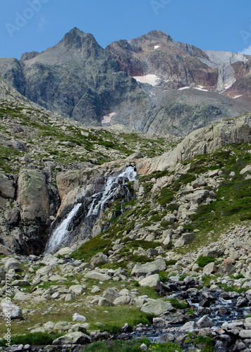Waterfall in the mountains of Ordesa and Monte Perdido, Aragon