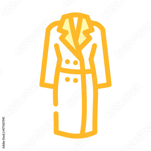 coats fashion garment color icon vector. coats fashion garment sign. isolated symbol illustration