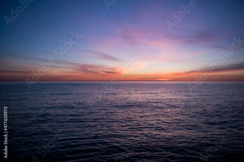 sunset over the sea