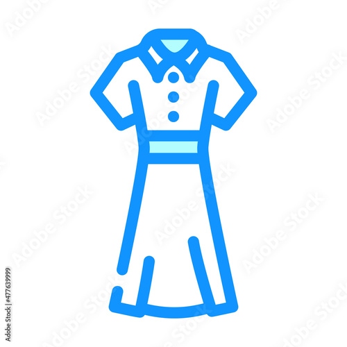 dresses day and casual color icon vector. dresses day and casual sign. isolated symbol illustration