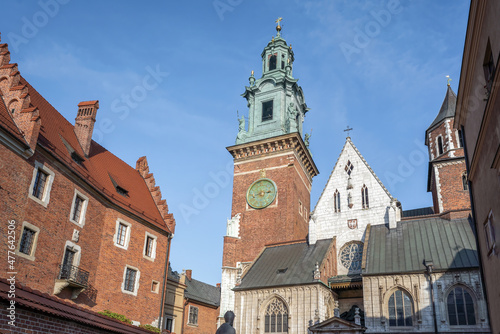 Wawel Cathedral and Clock Tower - Krakow, Poland © diegograndi