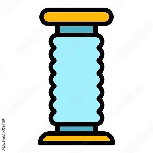 Scratching post icon. Outline scratching post vector icon color flat isolated
