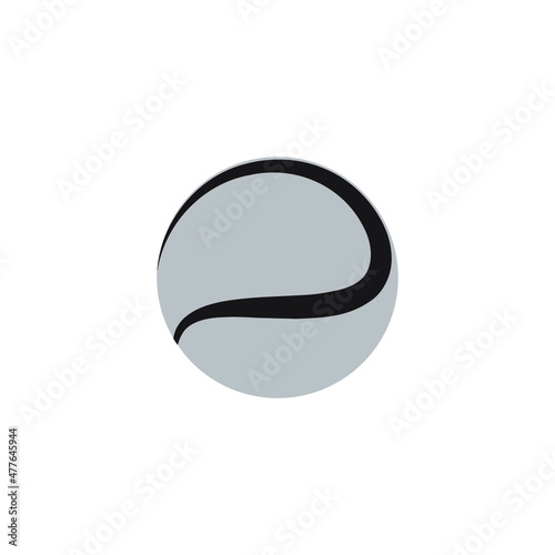 Hurling ball icon on white background. Flat vector hurling ball symbol stock illustration. photo