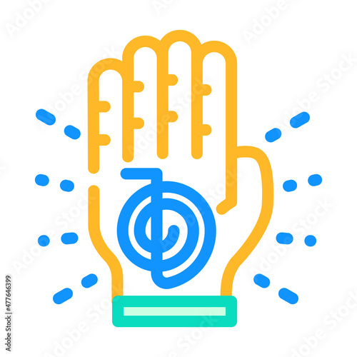 reiki massage color icon vector. reiki massage sign. isolated symbol illustration