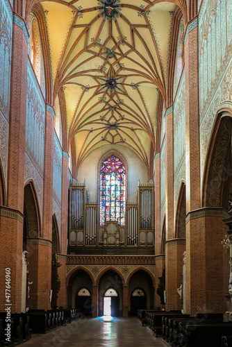 Pelplin  Poland  September 1  2016  Historic interior of the Cathedral in Pelplin