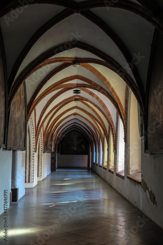 Historic cloisters adjacent to the Cathedral in Pelplin