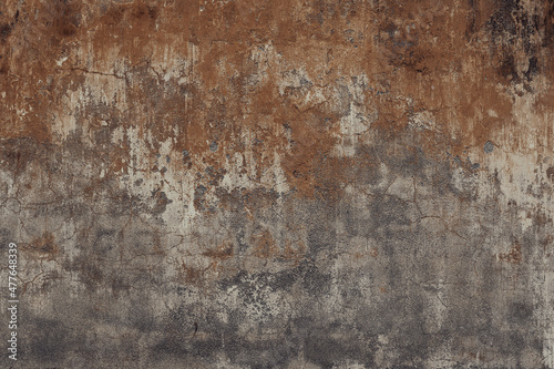 Background of old brown painted wall, close up texture © OlegD