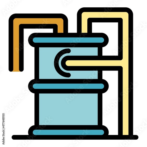 Canola agricultural icon. Outline canola agricultural vector icon color flat isolated