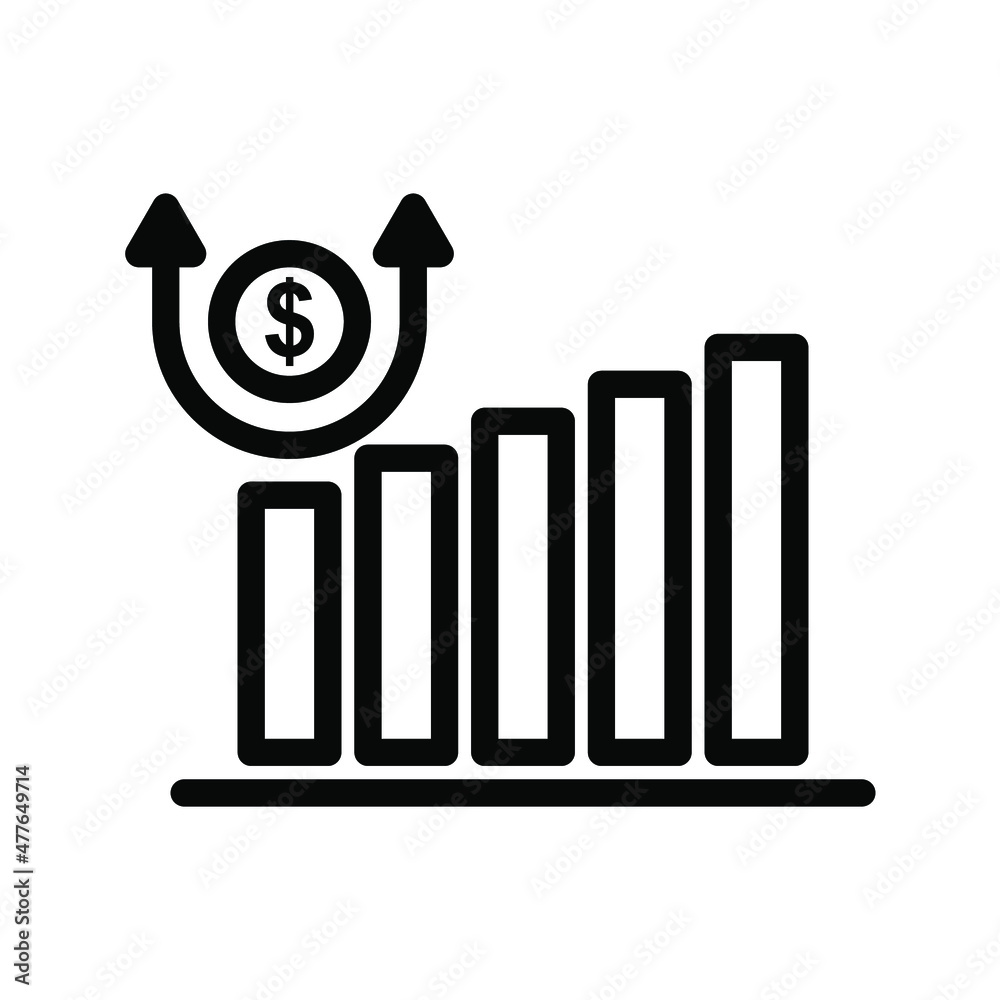 increase money growth icon. Vector illustration. increase money growth icon. Vector illustration.