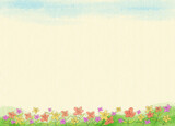 Edited design background image in A3 size with a watercolor atmosphere.