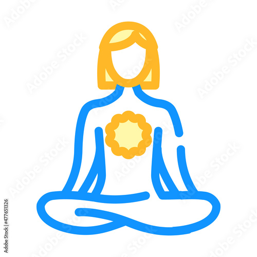 mantra meditation color icon vector. mantra meditation sign. isolated symbol illustration