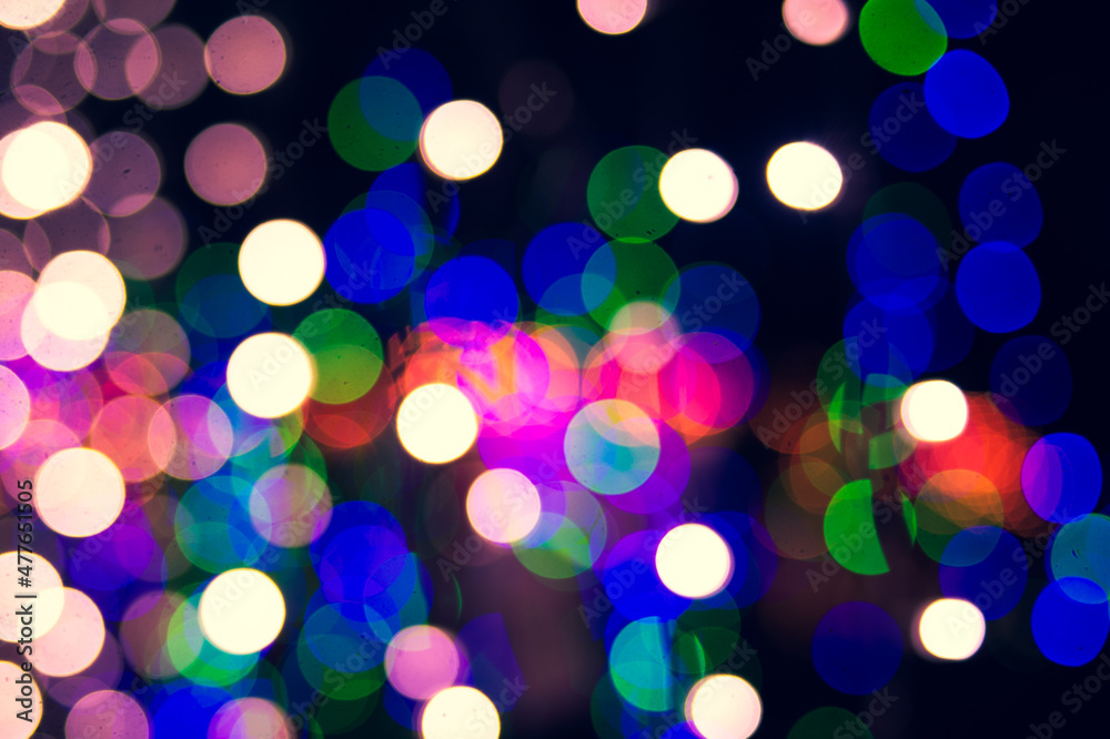 Abstract background of beautiful colorful bokeh. Pink bokeh for love or Valentine's Day