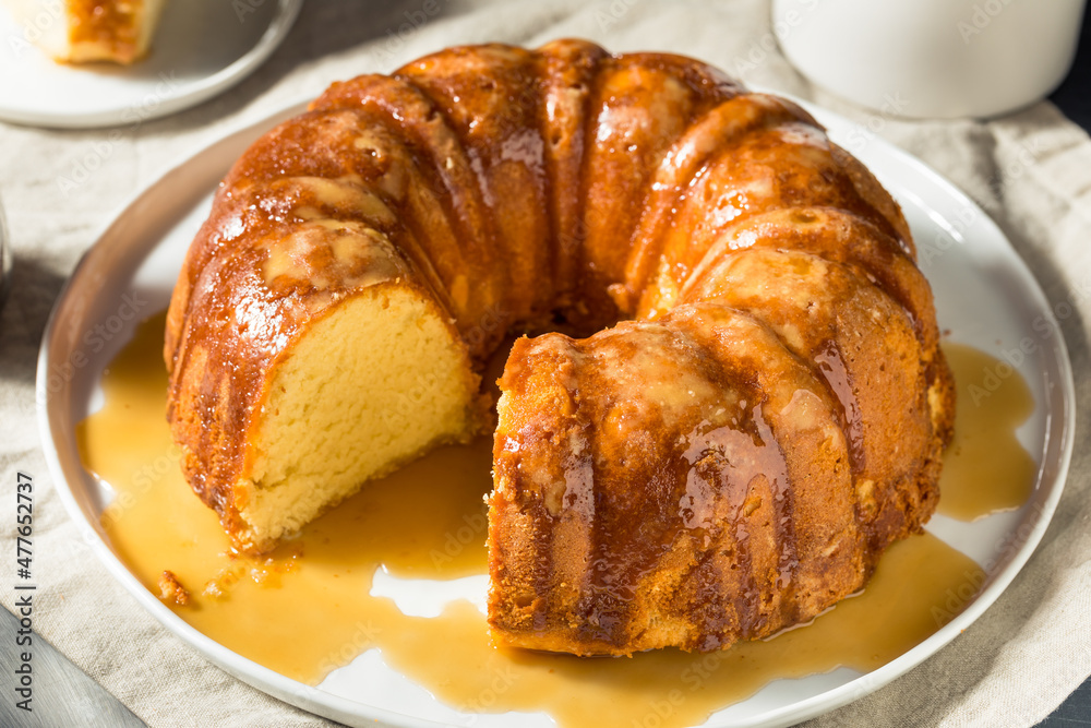 Homemade Holiday Buttered Rum Cake