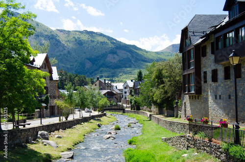 View of the village inside the pyrenees