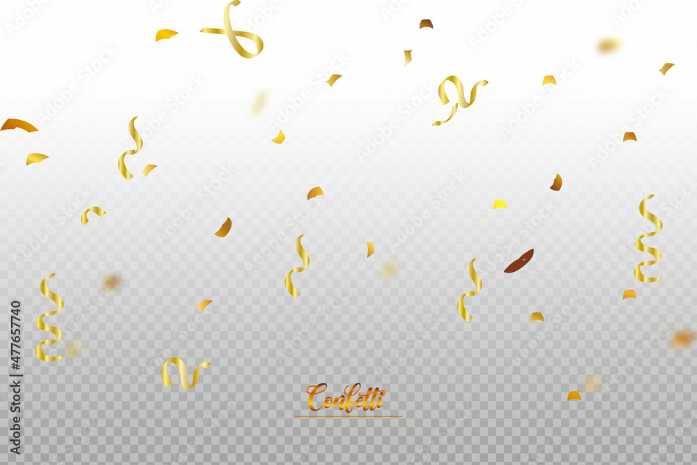 Falling Paper Confetti Festive Celebration Background Stock Vector