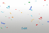 Colorful confetti border frame repeat pattern Celebration Golden Confetti Falling Confetti Background