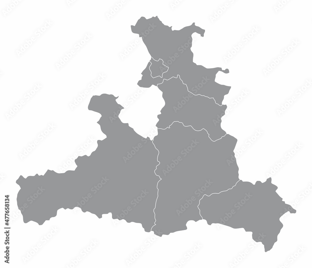 Salzburg state administrative map