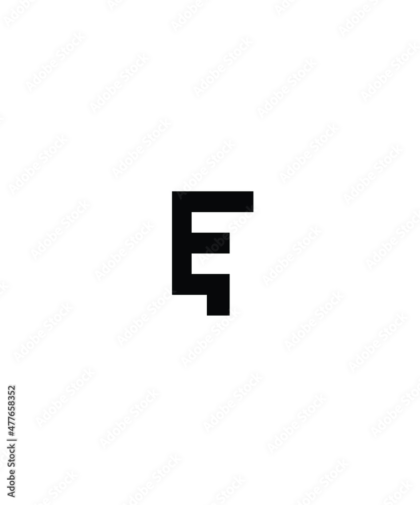 Logo of letter E F , letter F in negative space Logo of letter E F , letter F in negative space