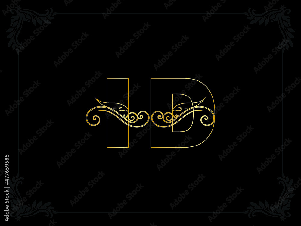 Luxury ID logo, Creative Slime id Luxury Letter Logo icon Vector Image ...