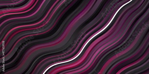 Dark Pink vector texture with curves.