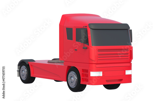 Truck isolated on white background. 3d render