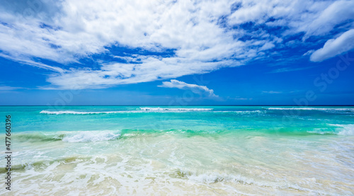 Fototapeta Naklejka Na Ścianę i Meble -  magical paradise beach of the Caribbean sea